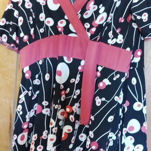 Black and Red Patterned Dress